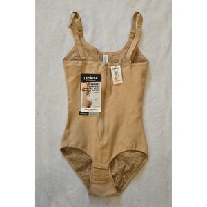 Leónisa Body Contour Shapewear Booty Lifter Beige Small 018678N Firm Control NWT